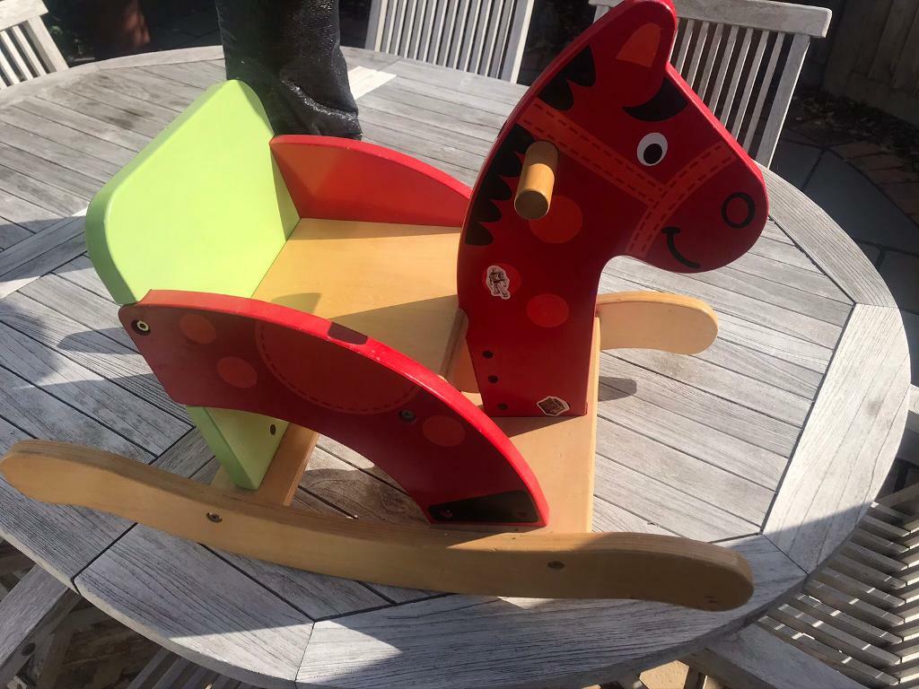 early learning centre wooden rocking horse